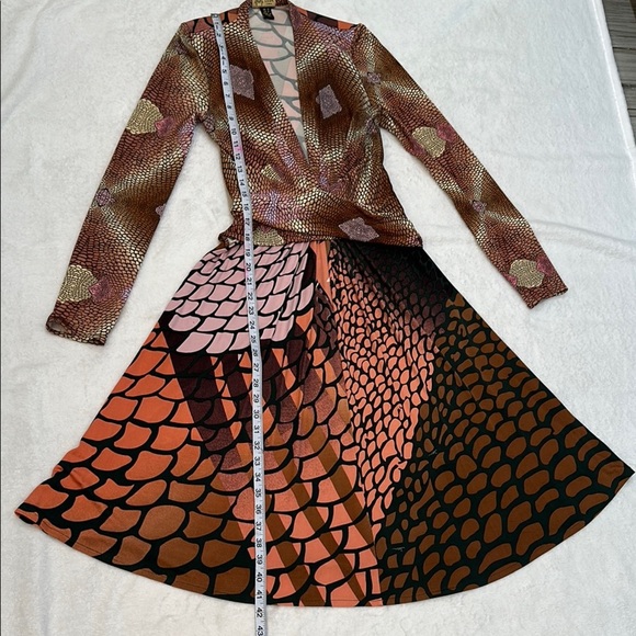 Issa London 100% Silk Business Multicolor Long Sleeve Dress - Picture 3 of 16